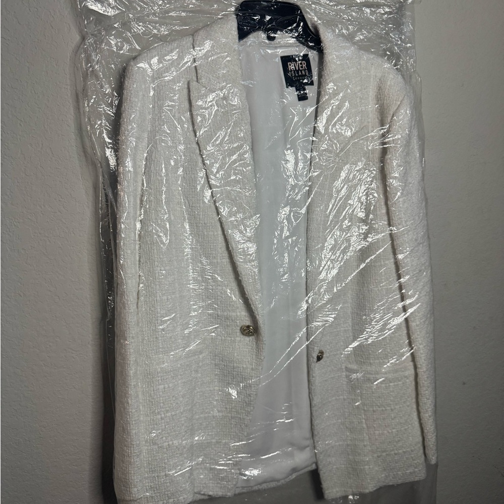 River Island White Tailored Blazer